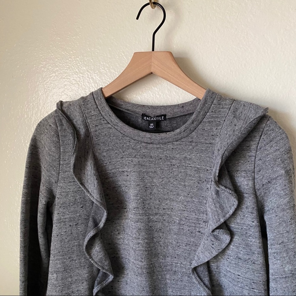 J Crew | Ruffle Trim Sweatshirt - Picture 3 of 8